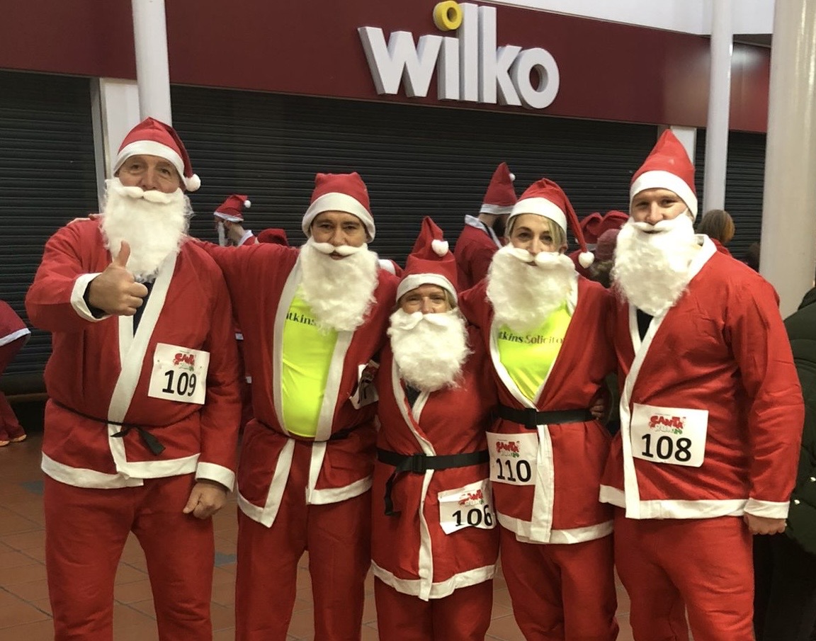 Watkins Solicitors Raise Over GBP1,000 in Santa Run for St Michaels Hospice